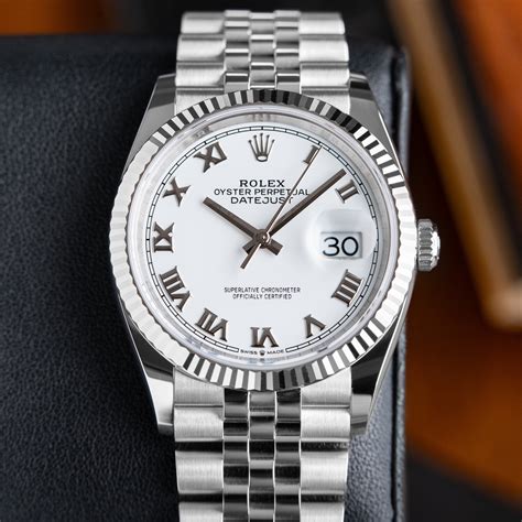 rolex datejust 36 uk|Rolex Datejust 36mm white dial.